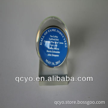 Round mini acrylic trophy, square acrylic trophy base